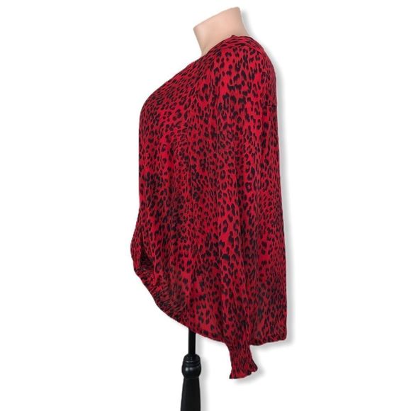 Sanctuary Cori Smocked Sleeve Ted Leopard Blouse - Picture 7 of 16